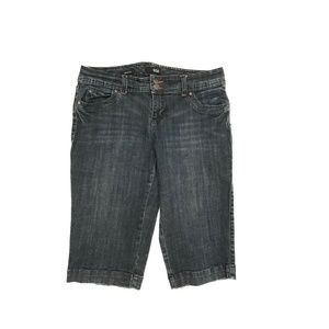 a.n.a  Crop Women's Dark Denim Skimmer Bermuda Shorts